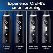 Oral-B iO Series 6 Rechargeable Electric Toothbrush with Visible Pressure Sensor to Protect Gums, 2 Minute Timer, 5 Cleani...