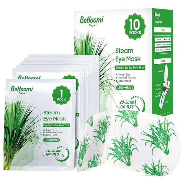 Steam Eye Mask, 10 Packs Heated Eye Mask, Self Heating Disposable SPA Warm Compress for Eyes Sleep Mask, Soothing Moist He...