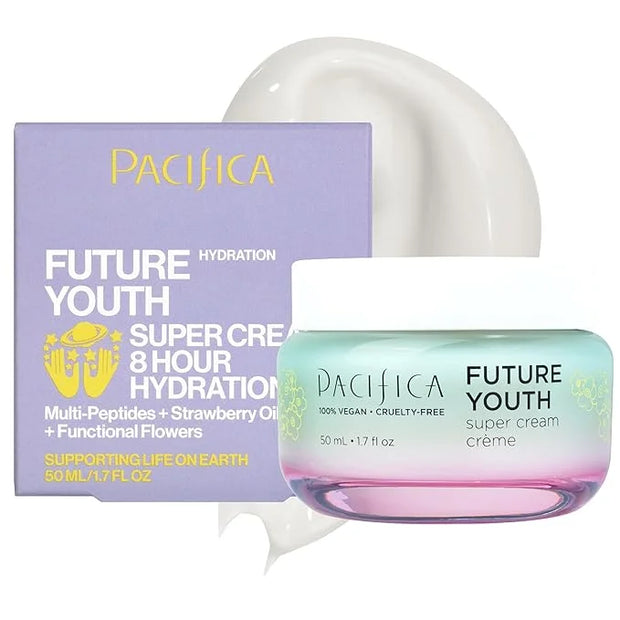 Pacifica Future Youth Super Cream – Daily Anti-Aging Moisturizer for All Skin Types, Lightweight Hydration with Advanced P...