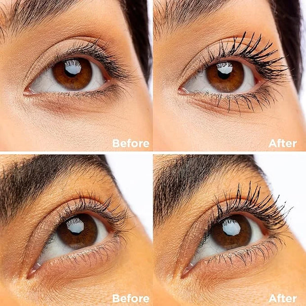 Pacifica Vegan Collagen Fluffy Lash Mascara – Black Thickening & Lengthening Mascara with Plant Fibers, Full Fluffy Lashes...