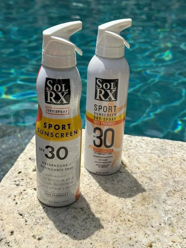SolRX SPORT SPRAY SPF 30 Sunscreen Spray SPF30, Fragrance Free, Reef Safe Sunscreen, Broad Spectrum Sunscreen for Face and...