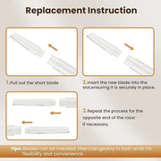 Dermaplaning Tool for Face Eyebrow Razor, Includes 2 Dual End Razors and 20 Blade Refills Exfoliating Face Razors for Wome...