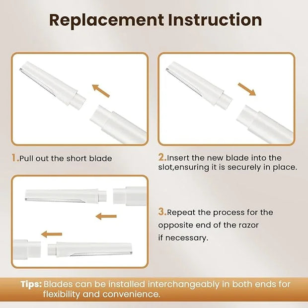 Dermaplaning Tool for Face Eyebrow Razor, Includes 2 Dual End Razors and 20 Blade Refills Exfoliating Face Razors for Wome...