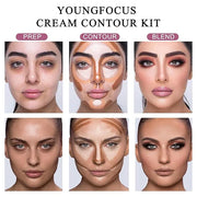 Youngfocus Cosmetics Cream Contour Best 8 Colors Contouring Foundation - Highlighting Makeup Kit/Concealer Palette - Vegan...
