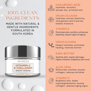 Korean Vitamin C & Collagen Face Moisturizer - Dermatologist Tested, Tightening- Anti-Aging, Clean Beauty, Cruelty-Free Sk...