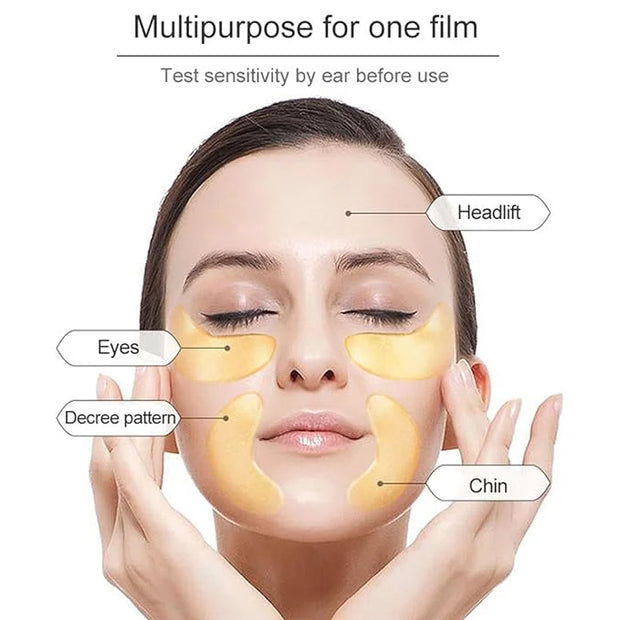 32 Pairs Lip Masks with Eye Mask, 24K Collagen Under Eye Patches for Dark Circles and Puffy Eyes, Reduce Lip Wrinkles, Ant...