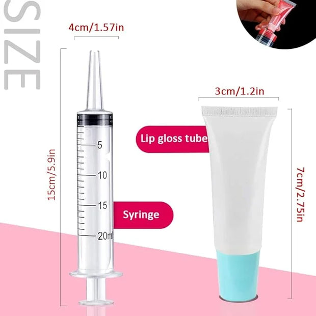 AMORIX 50PCS Lip Gloss Tubes 5ml Blue Cap Lip Gloss Containers Empty Lip Balm Tubes Refillable Squeeze Lipgloss Tubes + 2 ...