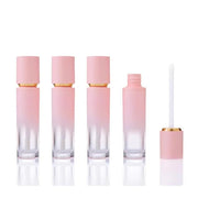 5 Pcs Gradient Pink Lip Gloss Tubes 8ml Empty Refillable Plastic Lip Gloss Containers with Wand Applicators for DIY Lip Gl...