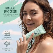 Sand Cloud Broad Spectrum Mineral Sunscreen for Body SPF 30, 3 Oz - Fragrance-Free Body Mineral Sunscreen that Hydrates, N...