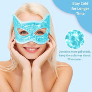 Cooling & Heating Eye Mask - Hot/Cold Use for Puffy Eyes, Headaches, Migraines, Sinus & Dark Circles (2 packs blue) - Prod...