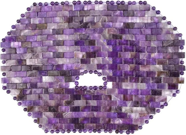 ideayard Jade Mask, Amethyst Crystal Face Cold Mask for Headache/Migraine Relief Mask, Weight Compress Mask Cover Eye for ...