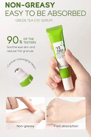 AKARY Green Tea Eye Serum and Under Eye Roller Cream, for Eye Bags Puffiness, Caffeine Eye Cream with 360° Massage Ball Re...