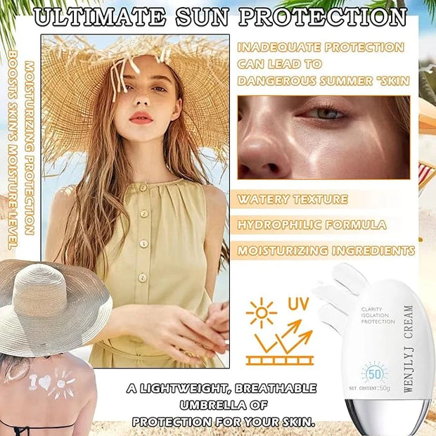 Hydrating Face Sunscreen,Tinted Moisturizer with SPF50 PA+,Lightweight Facial Sunscreen Long Lasting Sunblock,Soft Cream T...