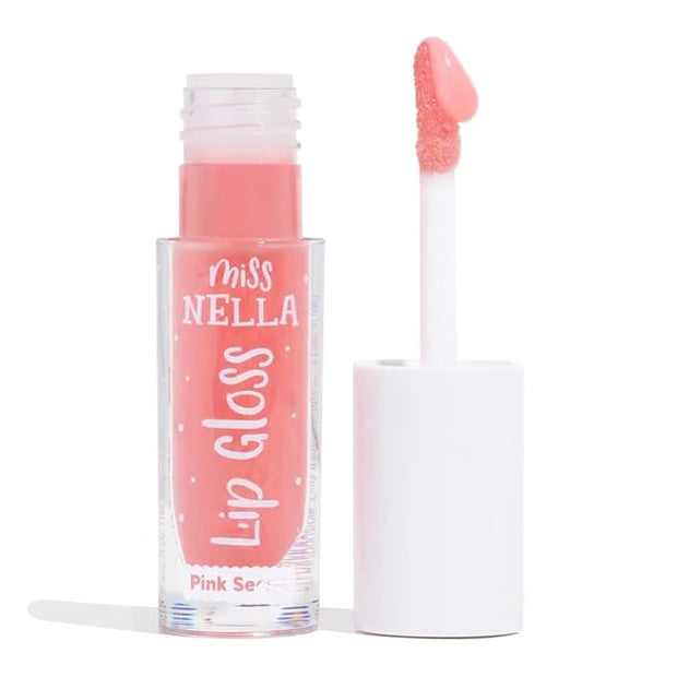 MISS NELLA Pink Secret Lip Gloss, Pink hydrating children Lip Gloss, watermelon scent, gentle on the skin. gives a sheer k...
