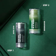 Mens Skincare Sticks Duo, Vegan Formula Including a Moisturiser Stick and Charcoal Face Mask Stick, 2-Step Skincare Kit Pe...