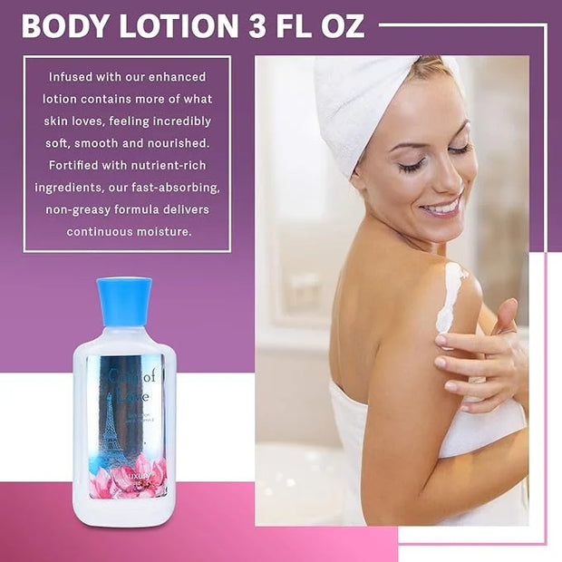 Bath & Body Care Travel Set - Home Spa Set with Body Lotion, Shower Gel and Fragrance Mist, Personal Body Care Travel Set ...