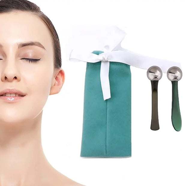 2 PCS Portable Eye Serum Cream Applicator Eyes Massage Tool, Can Be Used As Eyes Cream Spoon, Reduce Eye Swelling Flannel ...