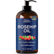 Rosehip Oil for Face 8 fl oz - Rosehip Seed Oil for Gua Sha, Massage, and Skin Care - Aceite de Rosa Mosqueta - Nexon Bota...