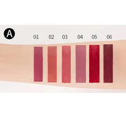 R.Y.M 6 Pcs Red Matte Liquid Stick Set, Natural, Moisturizing, Plumper Lip Gloss Set, Long Lasting for lip color, with bea...