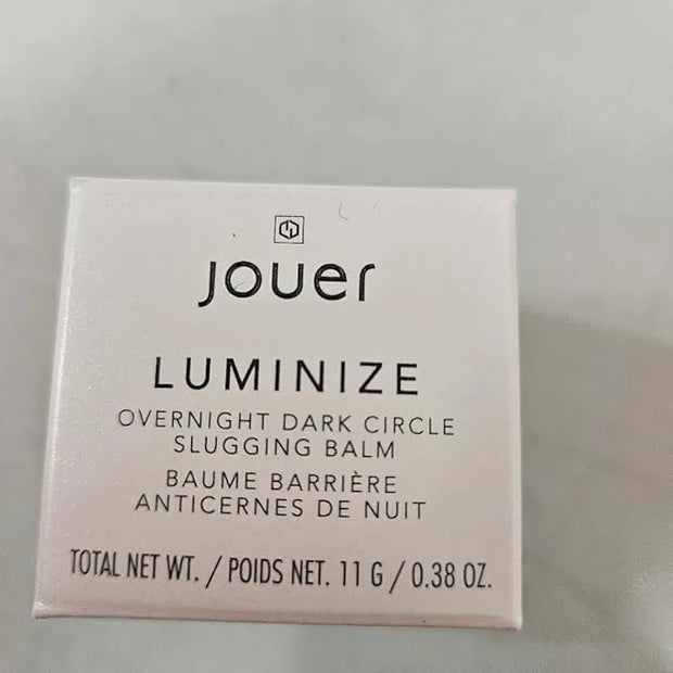 Jouer Luminize Overnight Dark Circle Slugging Balm – Fragrance Free, Caffeine Eye Cream, Overnight Eye Treatment, Brighten...