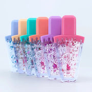 114 Bundle Cute Mood Color Changing Popsicle Set of 6 Lip Gloss, Shimmery Glossy Lightly Scented, Non-Sticky, First Makeup...