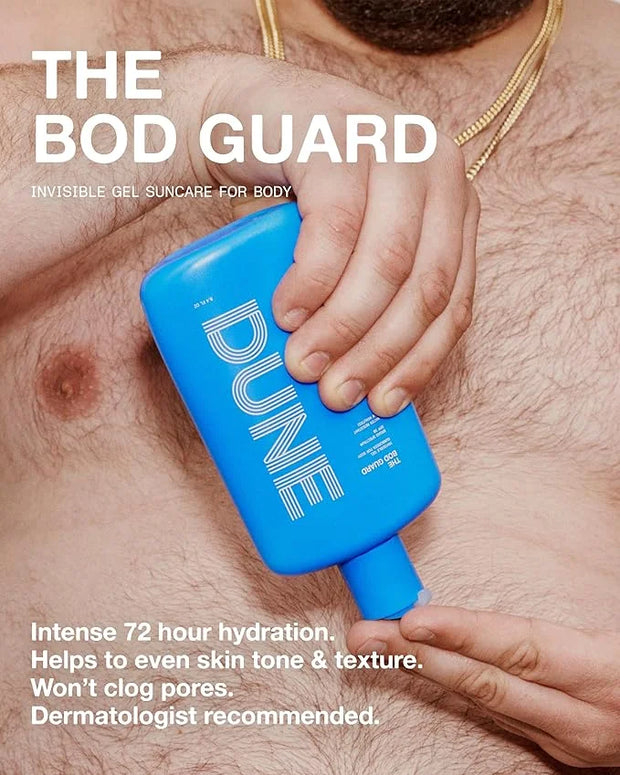 The Bod Guard - Award-Winning Clear Invisible Gel Body Sunscreen - Broad Spectrum SPF 30 Protection, 72 Hour Hydration, 40...