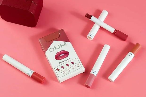 evpct 4Pcs Smoke Pipe Lip Color Changing Lipstick Little Smoke Cigarette Matte Lip Balm Set Kit for Women Beauty Lipstick ...