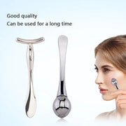BetterJonny 3Pcs Metal Eye Cream Applicator Roller Wand Stick, Cosmetics Spoon Eye Cream Massager Wand Girls Women Facial ...