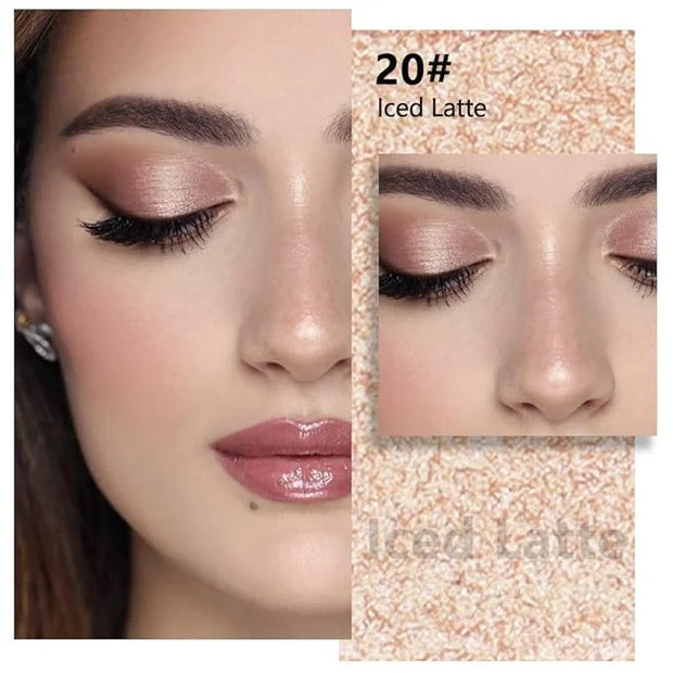 Kaely Pressed Single Eyeshadow Makeup, Light Nude Brown Shimmer Highly Pigmented Monochrome Eye Shadow Palette, Waterproof...