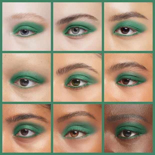 Erinde Single Green Matte Eyeshadow Palette, High Pigmented Eye Shadow Powder, Long Lasting, Ultra-Blendable, Intense Colo...