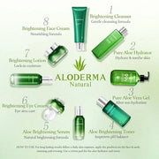 Aloderma Essential Aloe Brightening Skin Care Set - 4 Pieces - Gel, Cleanser, Toner, Cream - Product Image