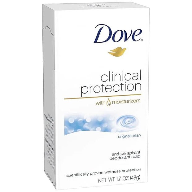 Dove Clinical Protection Antiperspirant Deodorant, Original Clean, 1.7 Ounce - Product Image