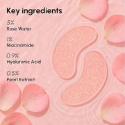 MAREE Pink Eye Gels - Marine Collagen Under Eye Patches for Puffy Eyes and Dark Circles - Undereye Mask Patches for Women ...