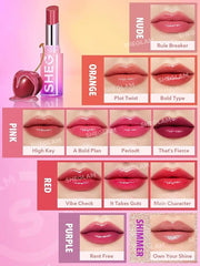 SHEGLAM Mirror Kiss High-Shine Lipstick Silky Jelly Texture Hydrated&Smooth Lip Gloss-That's Fierce - Product Image