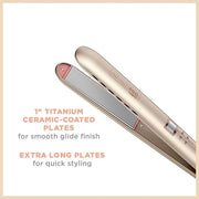 INFINITIPRO BY CONAIR Frizz Free Titanium Ceramic Flat Iron, 1-inch - Product Image