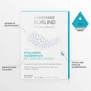 ANNEMARIE BÖRLIND Hyaluronic Acid Under Eye Mask – Vegan Eye Patches for Puffy Eyes with Tremella and Konjac Root– Remove ...