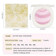 Glittle Monochrome Glittler Eyeshadow Palette - Low Saturation, Delicate, Long-Lasting, Vegan, Pressed Glitter Eyeshadow, ...