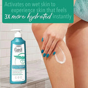 Curel Hydra Therapy In Shower Lotion, Itch Defense Body Moisturizer with Advanced Ceramide Complex, Vitamin E, & Oatmeal E...