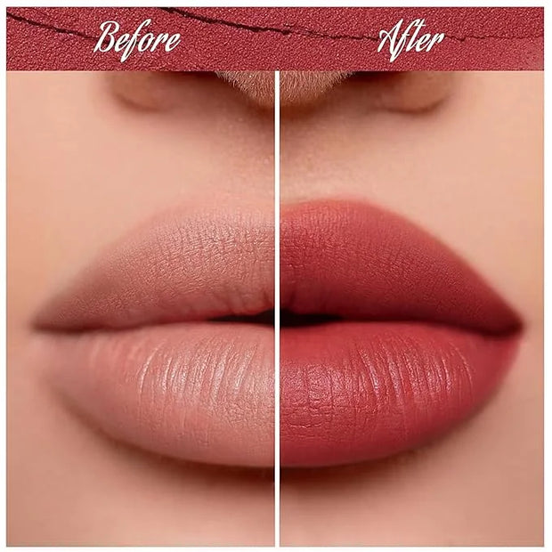 Multicolor Lip Gloss Non-Sticky Matte Long-lasting Color Lip Lacquer Liquid Lipstick Makeup Set Natural Glowy 6 Pcs-01 - P...