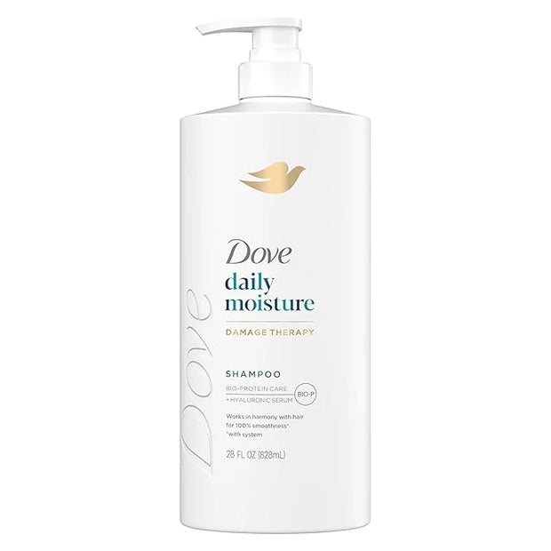 Dove Damage Therapy Shampoo Daily Moisture for Dry Hair with Bio-Protein Care Technology and Hyaluronic Serum 28 Fl Oz - P...