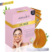 Under Eye Patches for Dark Circles & Puffiness – 20 Pairs with Collagen, Aloe & Gold – Anti-Wrinkle Eye Masks for Women – ...
