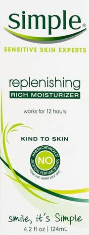 Simple Kind to Skin Face Moisturizer For Sensitive Skin Replenishing Rich 12-Hour Moisturization for All Skin Types 4.2 oz...