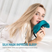2-Pack 100% Real Natural Silk Eye Mask, Silk Sleeping Mask, Shade Puffy Eye Gift with Adjustable Straps, Sleep Eye Mask, S...