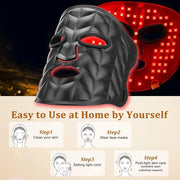 Hotodeal LED Face Mask Light Therapy,3 Colors Light Therapy for Skin Rejuvenation Anti-aging Beauty Red Light Therapy,Sili...