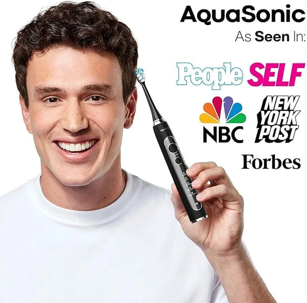 Aquasonic Duo PRO – Ultra Whitening 40,000 VPM Electric ToothBrushes – ADA Accepted - 5 Modes with Smart Timers - UV Sanit...