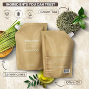 Terra Pure Spa Collection 1 Liter Shampoo Refill Bag For Soap Dispensers | Bulk Toiletries for Vacation Rentals, and Home ...