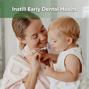 haakaa 360° Baby Toothbrush with Suction Base - Gentle Cleaning for Infant Self-Brushing Training, Sorft Food-Grade Silico...