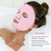 Bundle of CONBELLA Cold Face Eye Masks Ice Face Mask Hot Cold Compress and Ice Face Mask and Silicone Face Mask Cover Set ...
