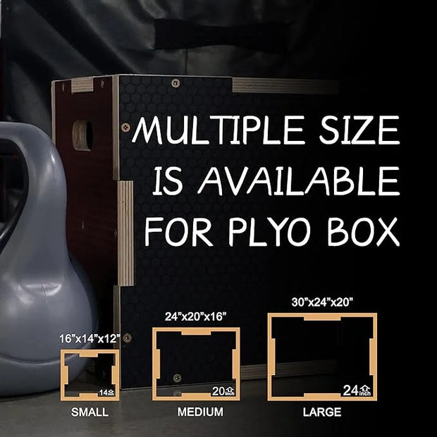3 in 1 Non-Slip Wooden Plyo Box Plyometric - Product Image