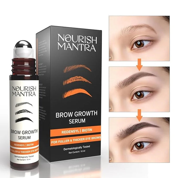 Nourish Mantra Eyebrow Growth Serum 10 ml and Ratrani Moroccan Lava Face Wash 100 ml - Product Image